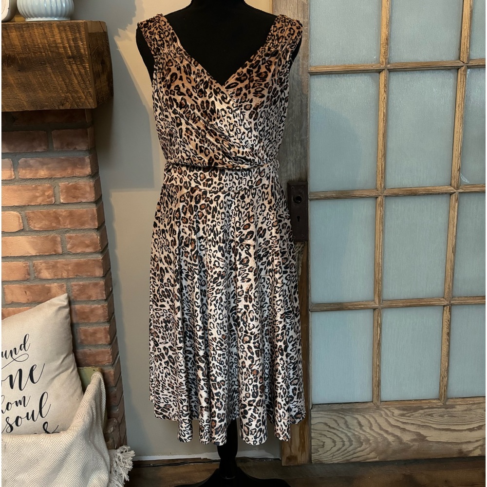 Grace Karin Leopard Print Velvet Dress